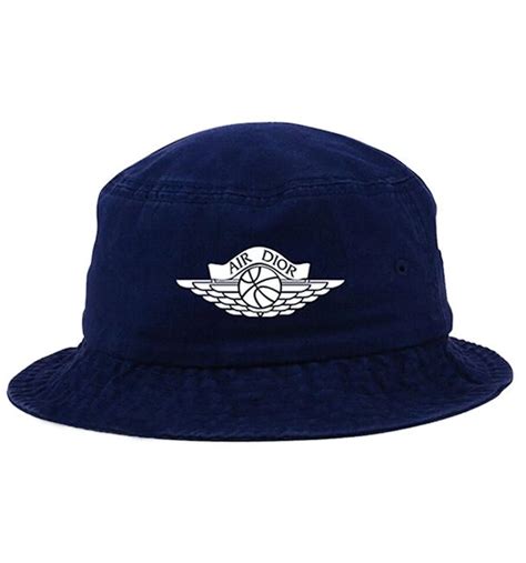 Dior x Jordan Wings Bucket Hat Navy 